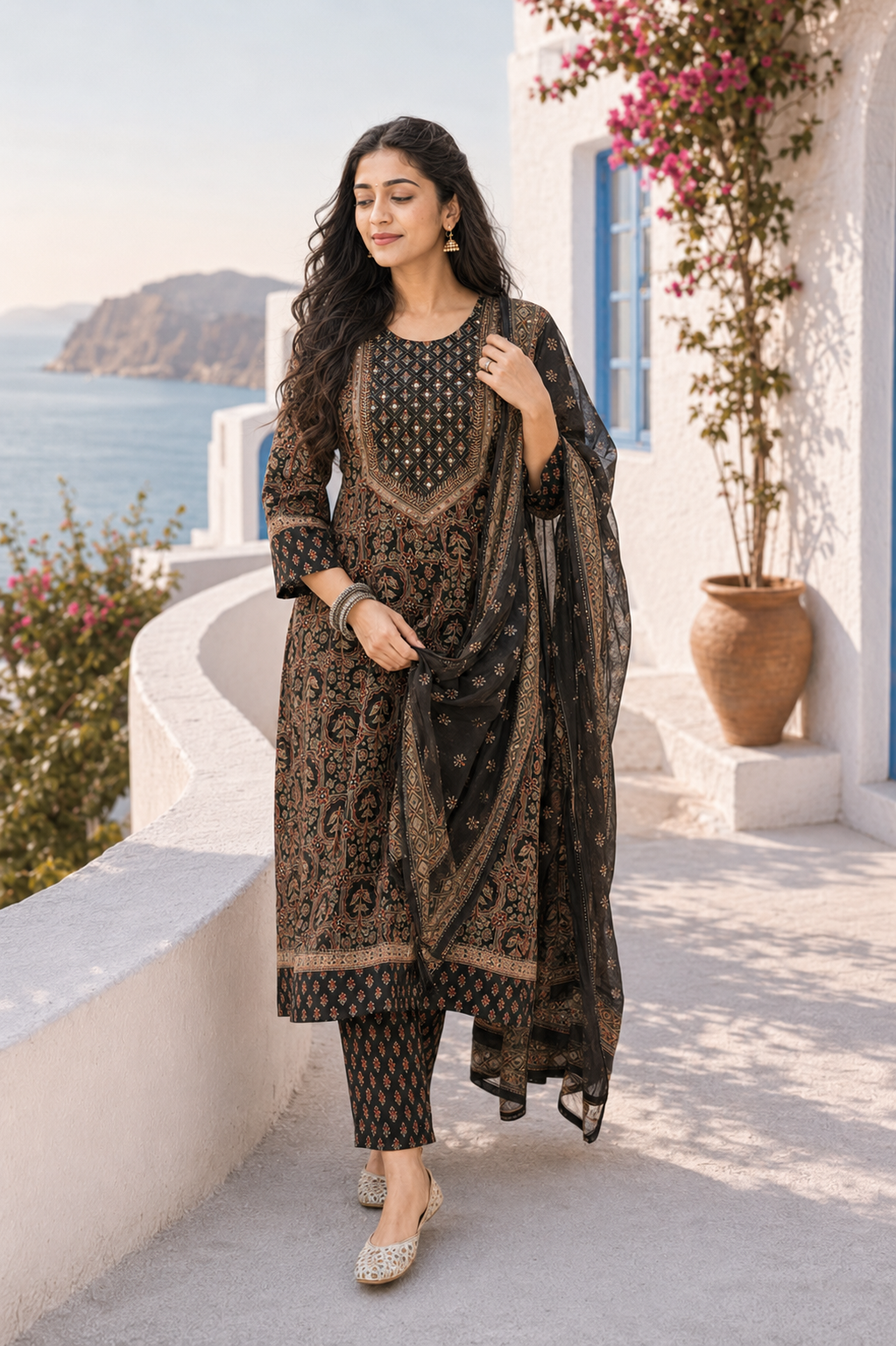 Black Luxe Chudithar Set